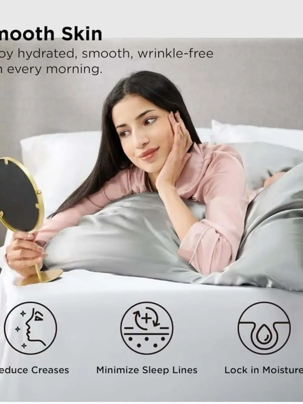 Bedsure Satin Pillowcase Queen Size Set of 2, Cooling Pillow Case